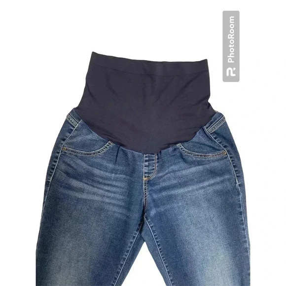 Maternity Women’s Denim Blue Pull-On Jeggings by A Glow Size 14. Super soft! - Picture 2 of 9